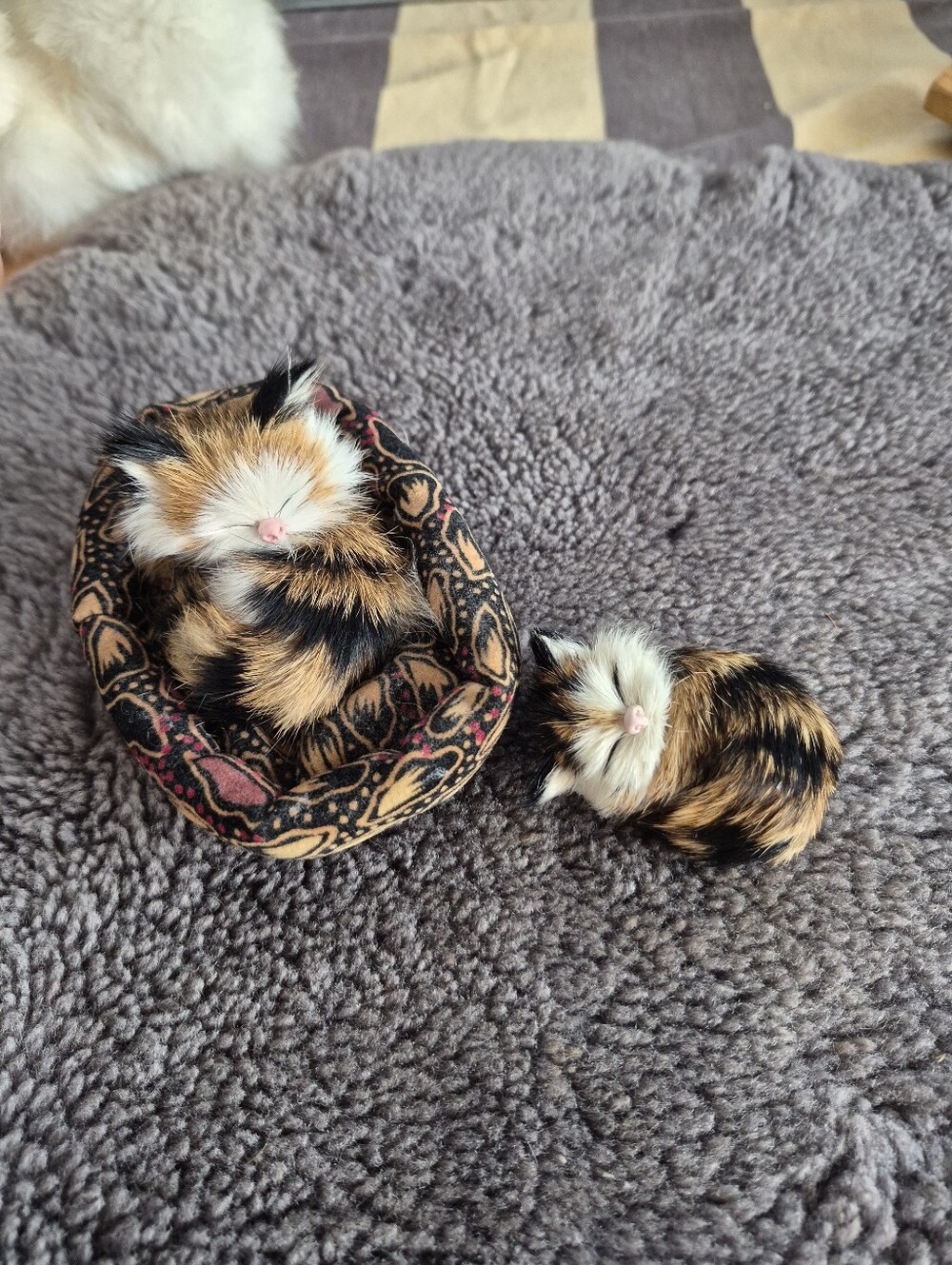 Faux Fur Calico Cat